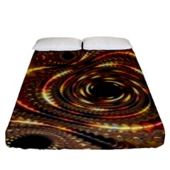Geometric Art Fractal Abstract Art Fitted Sheet (king Size) by Ndabl3x