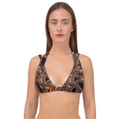 Geometric Art Fractal Abstract Art Double Strap Halter Bikini Top by Ndabl3x