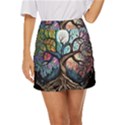 Tree Colourful Mini Front Wrap Skirt View1