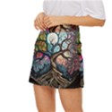 Tree Colourful Mini Front Wrap Skirt View2