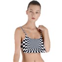 Optical Illusion Chessboard Tunnel Layered Top Bikini Top  View1