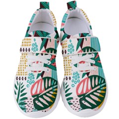 Abstract Seamless Pattern With Tropical Leaves Women s Velcro Strap Shoes by Hannah976