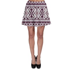Illustration Ukrainian Folk Seamless Pattern Ornament Skater Skirt by Proyonanggan