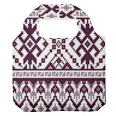 Illustration Ukrainian Folk Seamless Pattern Ornament Premium Foldable Grocery Recycle Bag by Proyonanggan