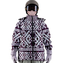 Illustration Ukrainian Folk Seamless Pattern Ornament Women s Zip Ski And Snowboard Waterproof Breathable Jacket by Proyonanggan