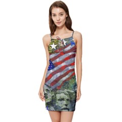 Usa United States Of America Images Independence Day Summer Tie Front Dress by Ket1n9