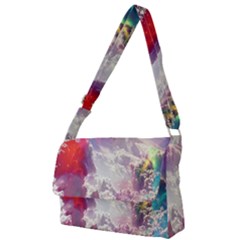 Clouds Multicolor Fantasy Art Skies Full Print Messenger Bag (l) by Ket1n9