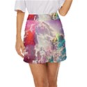 Clouds Multicolor Fantasy Art Skies Mini Front Wrap Skirt View1