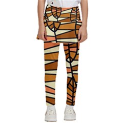 Autumn Leaf Mosaic Seamless Kids  Skirted Pants by Hannah976
