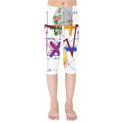 Mathematics Formula Physics School Kids  Capri Leggings  by Bedest