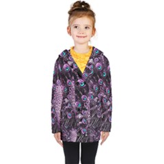 Purple Peacock Kids  Double Breasted Button Coat by Bedest