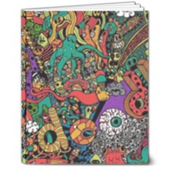 Cute Cartoon Doodle 8  X 10  Hardcover Notebook by Bedest