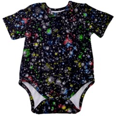 Universe Star Planet Galaxy Baby Short Sleeve Bodysuit by Ravend