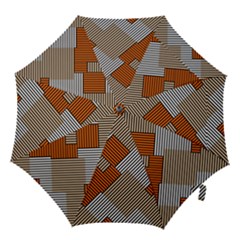 Abstract Pattern Line Art Design Decoration Hook Handle Umbrellas (medium) by Ravend