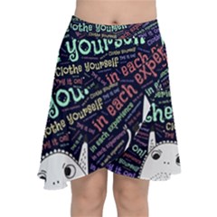 Experience Feeling Clothing Self Chiffon Wrap Front Skirt by Paksenen