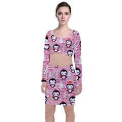 Cute Penguin Pattern Top And Skirt Sets by Loisa77