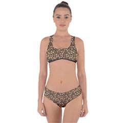 Floral Fusion Print Criss Cross Bikini Set by dflcprintsclothing