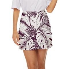 Abstract Art Tropical Leaves Mini Front Wrap Skirt by Valentinaart