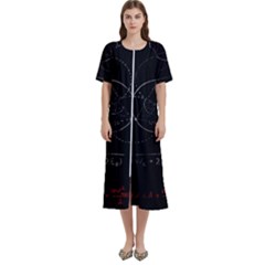 Math Board Circuit Circuits Computer Shield Tech Technology Women s Cotton Short Sleeve Nightgown by Loisa77