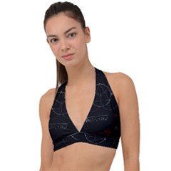 Math Board Circuit Circuits Computer Shield Tech Technology Halter Plunge Bikini Top by Loisa77