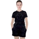 Math Board Circuit Circuits Computer Shield Tech Technology Women s T-Shirt and Shorts Set View1