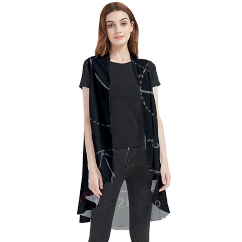 Math Board Circuit Circuits Computer Shield Tech Technology Sleeveless Chiffon Waistcoat Shirt by Loisa77