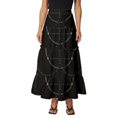 Math Board Circuit Circuits Computer Shield Tech Technology Tiered Ruffle Maxi Skirt by Loisa77