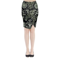 Weave Haeckel Lichenes Photobionten Midi Wrap Pencil Skirt by Cemarart