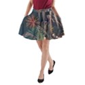 Firework Fireworks Display Lake A-Line Pocket Skirt View1