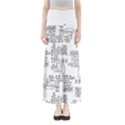 Blackboard Algorithms Black and White Pattern Full Length Maxi Skirt View1