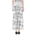 Blackboard Algorithms Black and White Pattern Full Length Maxi Skirt View2