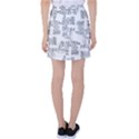Blackboard Algorithms Black and White Pattern Tennis Skirt View2
