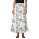 Blackboard Algorithms Black and White Pattern Tiered Ruffle Maxi Skirt View1