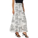 Blackboard Algorithms Black and White Pattern Tiered Ruffle Maxi Skirt View3