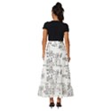 Blackboard Algorithms Black and White Pattern Tiered Ruffle Maxi Skirt View4