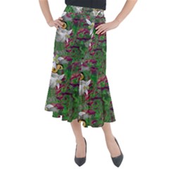 Illustrations Color Cat Flower Abstract Textures Midi Mermaid Skirt by anzea