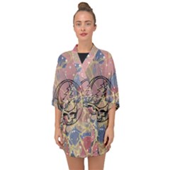 Grateful Dead Artsy Half Sleeve Chiffon Kimono by Bedest