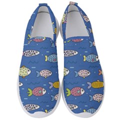 Sea Fish Blue Submarine Animals Men s Slip On Sneakers by Loisa77
