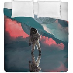 Astronaut Moon Space Nasa Planet Duvet Cover Double Side (king Size) by Loisa77