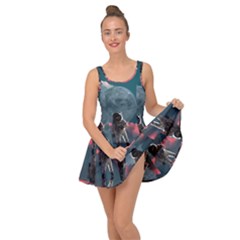 Astronaut Moon Space Nasa Planet Inside Out Casual Dress by Loisa77