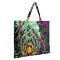 Monkey Tiger Bird Parrot Forest Jungle Style Zipper Large Tote Bag View2