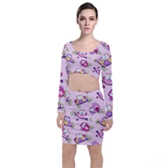 Owls Bird Animal Pattern Top And Skirt Sets by Loisa77