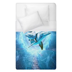 Dolphin Blue Fantasy Duvet Cover (single Size) by Loisa77