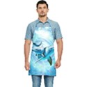 Dolphin Blue Fantasy Kitchen Apron View1