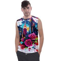 City Rose 2-gigapixel-art-scale-4 00x Men s Regular Tank Top by BrightWear