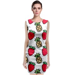 Strawberries Pineapples Fruits Classic Sleeveless Midi Dress by Loisa77