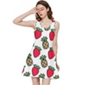 Strawberries Pineapples Fruits Inside Out Racerback Dress View1
