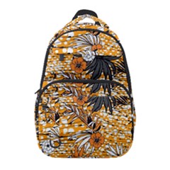 Leaf Yellow Point Flower White Carry-on Travel Backpack by Loisa77