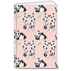 Cute Panda Animal Pattern 8  X 10  Hardcover Notebook by Perong