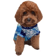 The Great Wave Of Kanagawa Painting Dog T-shirt by Perong